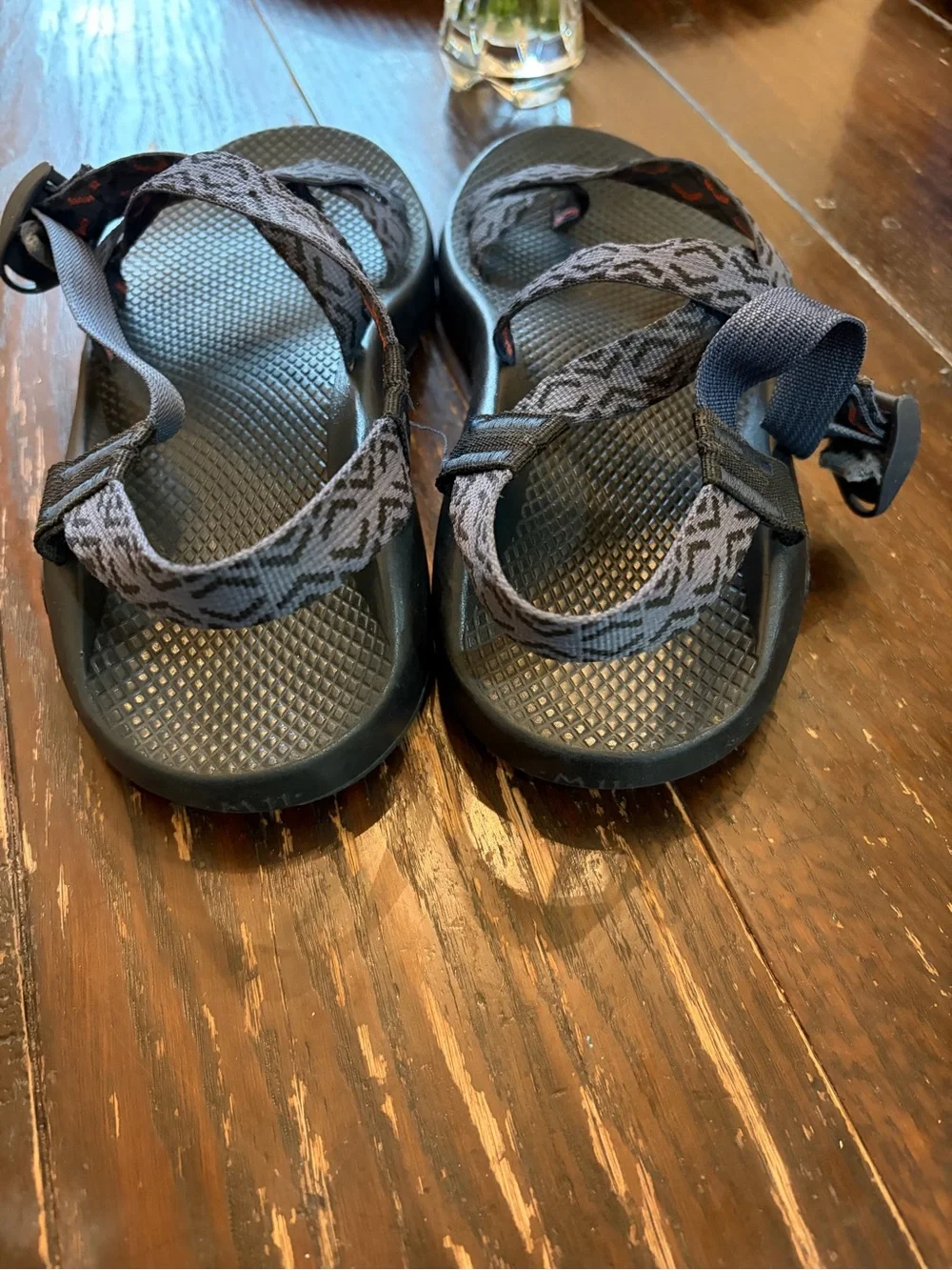 Chaco Men's Black and Gray Strappy Sandals